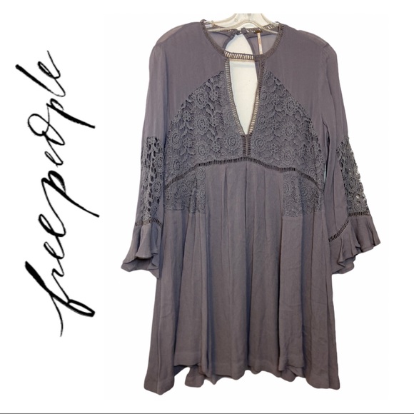 Free People Dresses & Skirts - Free People Floral Lace Tunic Dress